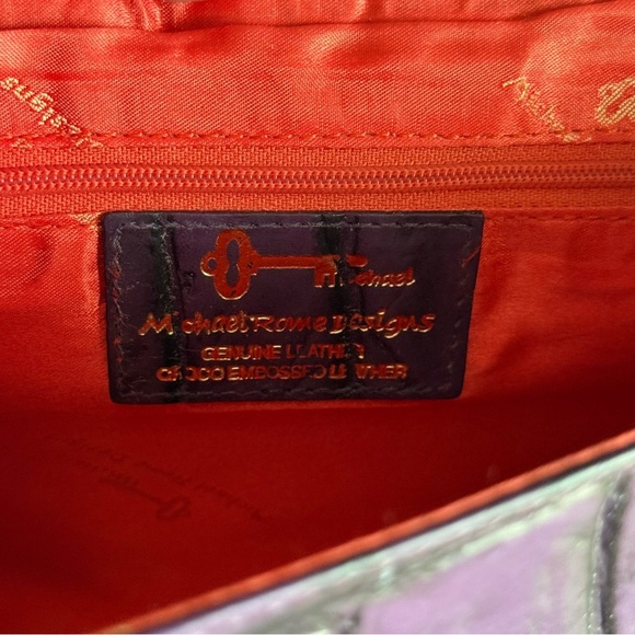 Michael Rome Embossed Clutch Italy Leather - Picture 8 of 11